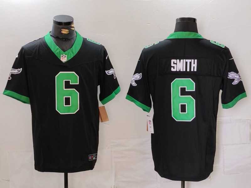 Men%27s Philadelphia Eagles #6 DeVonta Smith Limited Black Alternate FUSE Vapor Jersey
